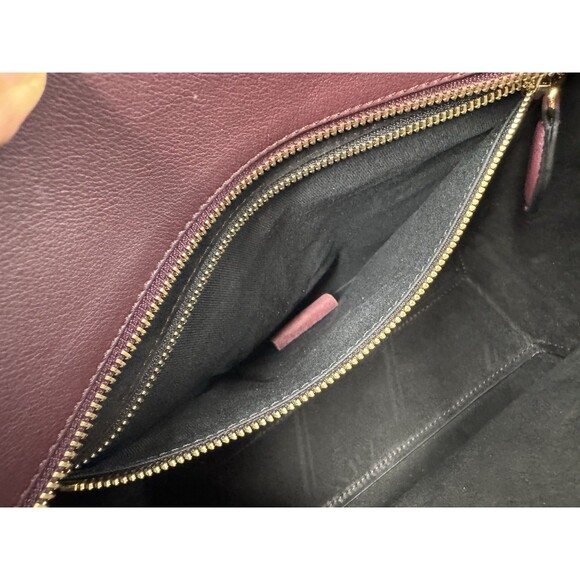 Michael Kors Collection GRACIE Tote Burgundy Leather + Python Embossed Wallet - Picture 16 of 16